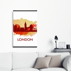 Magnétique 20 x 30 - Silhouette en éclats de peinture de londre