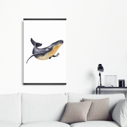 Magnetic 20 x 30 - Watercolor blue whale