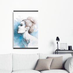Magnetic 20 x 30 - Watercolor abstract girl profile view