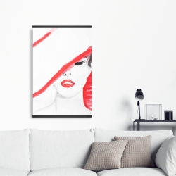 Magnétique 20 x 30 - Femme avec un chapeau d'été