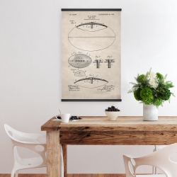 Magnétique 20 x 30 - Schéma beige d'un ballon de football