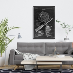 Magnétique 20 x 30 - Schéma noir d'un moulinet de pêche