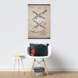 Magnetic 20 x 30 - Beige blueprint of a fish lure