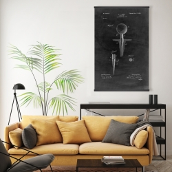 Magnetic 20 x 30 - Black blueprint of golf tee