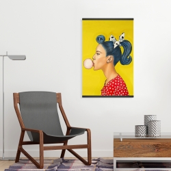 Magnétique 20 x 30 - Femme rétro avec queue de cheval