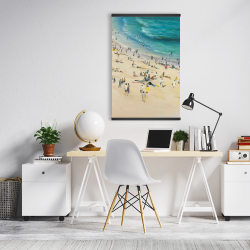 Magnétique 20 x 30 - Foule à la plage l'été