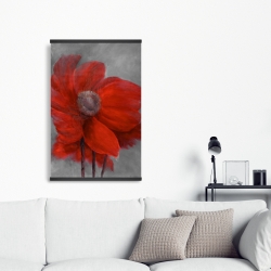 Magnétique 20 x 30 - Fleur rouge dans le vent