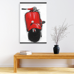 Magnétique 20 x 30 - Scooter italien rouge