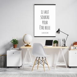 Magnetic 20 x 30 - You must smile to be beautiful