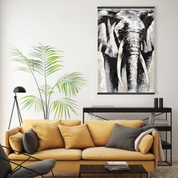 Magnétique 20 x 30 - éléphant en beige