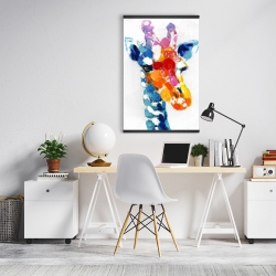 Magnétique 20 x 30 - Girafe abstraite tacheté de couleurs