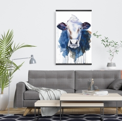 Magnétique 20 x 30 - Vache à l'aquarelle