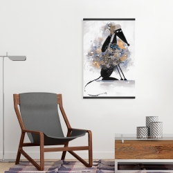 Magnétique 20 x 30 - Chien levrier afghan en cartoon