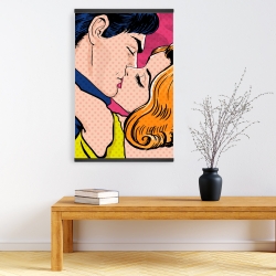 Magnétique 20 x 30 - Couple de style pop art