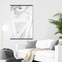 Magnetic 28 x 42 - Woman with hat