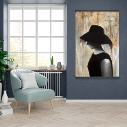Magnétique 28 x 42 - Audrey hepburn avec un grand chapeau