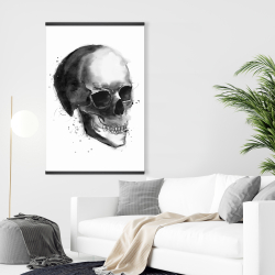 Magnétique 28 x 42 - Crâne noir et blanc