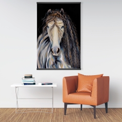Magnetic 28 x 42 - Abstract horse with curly mane