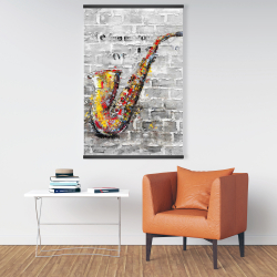 Magnétique 28 x 42 - Graffiti d'un saxophone