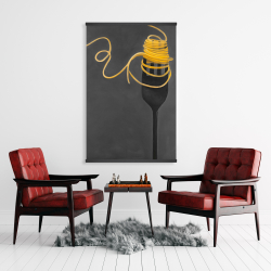 Magnetic 28 x 42 - Spaghetti pasta around a fork