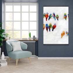 Magnétique 28 x 42 - Oiseaux colorés sur des fils