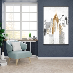 Magnetic 28 x 42 - Blurry sketch style cityscape