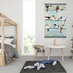 Magnétique 28 x 42 - Petits oiseaux colorés