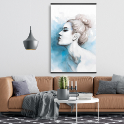 Magnetic 28 x 42 - Watercolor abstract girl profile view