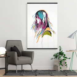 Magnétique 28 x 42 - Femme art de rue graffiti