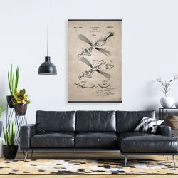 Magnetic 28 x 42 - Beige blueprint of a fish lure