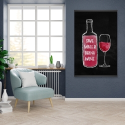 Magnétique 28 x 42 - Sauvez l'eau buvez du vin