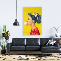Magnétique 28 x 42 - Femme rétro avec queue de cheval
