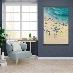 Magnétique 28 x 42 - Foule à la plage l'été