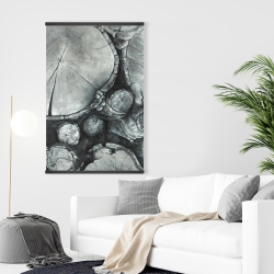 Magnetic 28 x 42 - Textured wooden logs