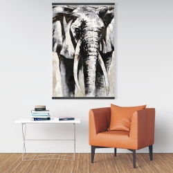 Magnétique 28 x 42 - éléphant en beige