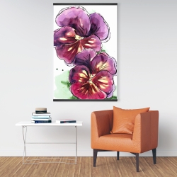 Magnetic 28 x 42 - Two blossoming orchid with wavy petals