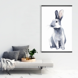 Magnetic 28 x 42 - Gray curious rabbit