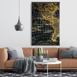 Magnétique 28 x 42 - Globe terreste bleu et doré