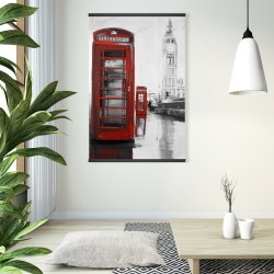 Magnetic 28 x 42 - Red phonebooth with the big ben