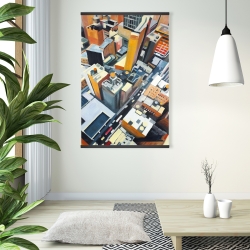 Magnetic 28 x 42 - High top view of buildings in new york