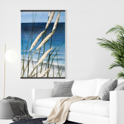 Magnétique 28 x 42 - Plante oyat dans le vent sur la plage