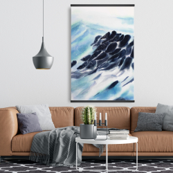 Magnétique 28 x 42 - Vagues de la mer avec des éclats de peinture
