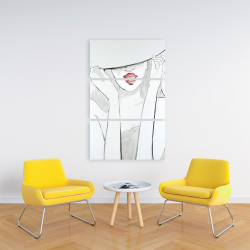 Toile 24 x 36 - Femme avec grand chapeau