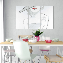 Canvas 24 x 36 - Woman with hat