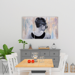 Toile 24 x 36 - Audrey hepburn de style abstrait vue de dos