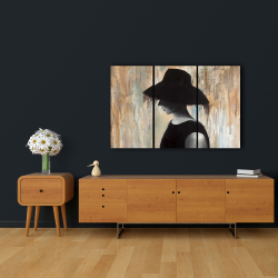 Toile 24 x 36 - Audrey hepburn avec un grand chapeau