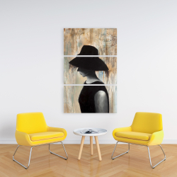 Toile 24 x 36 - Audrey hepburn avec un grand chapeau