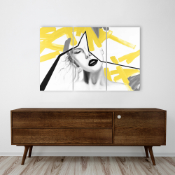 Toile 24 x 36 - Femme au trait jaune