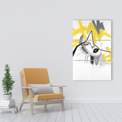 Toile 24 x 36 - Femme au trait jaune
