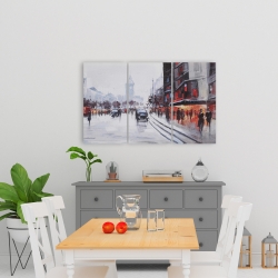 Toile 24 x 36 - Scene de rue avec voitures